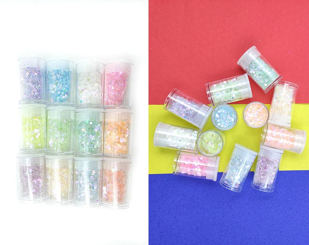 12 shades holographic glitter set - Image 2