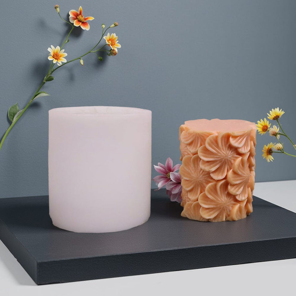 3D Flower Cylindrical Candle Mould - - Image 2