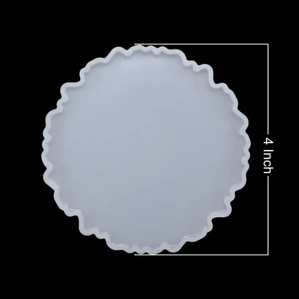 4 inch agate round coaster mould