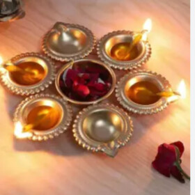 7 Inch Metal Urli For Candle
