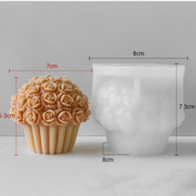 Rose Bouquet Candle Mould