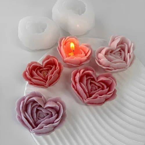 Big Heart Rose Candle Mould - Image 2