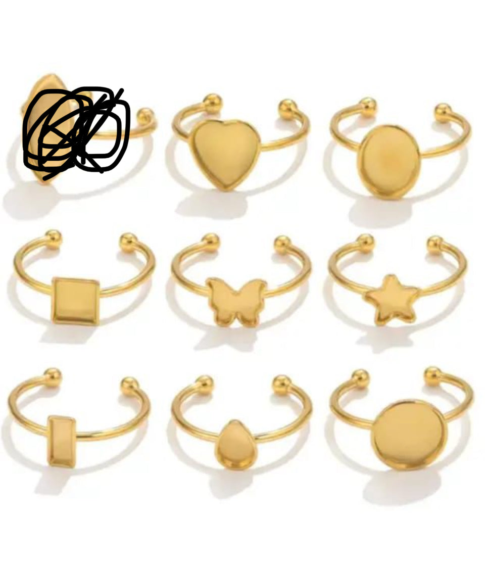 Heart shape ring base for resin - Image 3