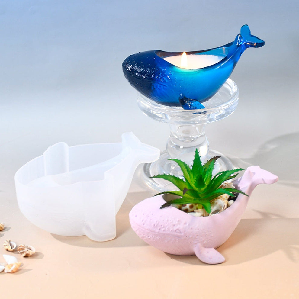 Blue Whale Candle Bowl Or Planter Mould - Image 2