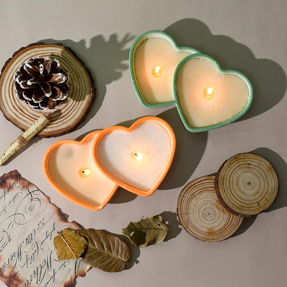 Double heart candle bowl mould - Image 2