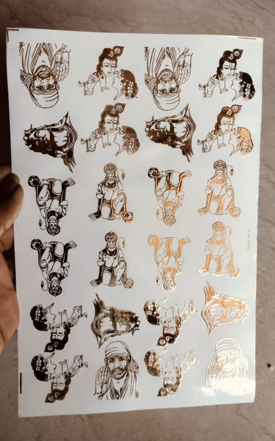 Golden Embossed stickers