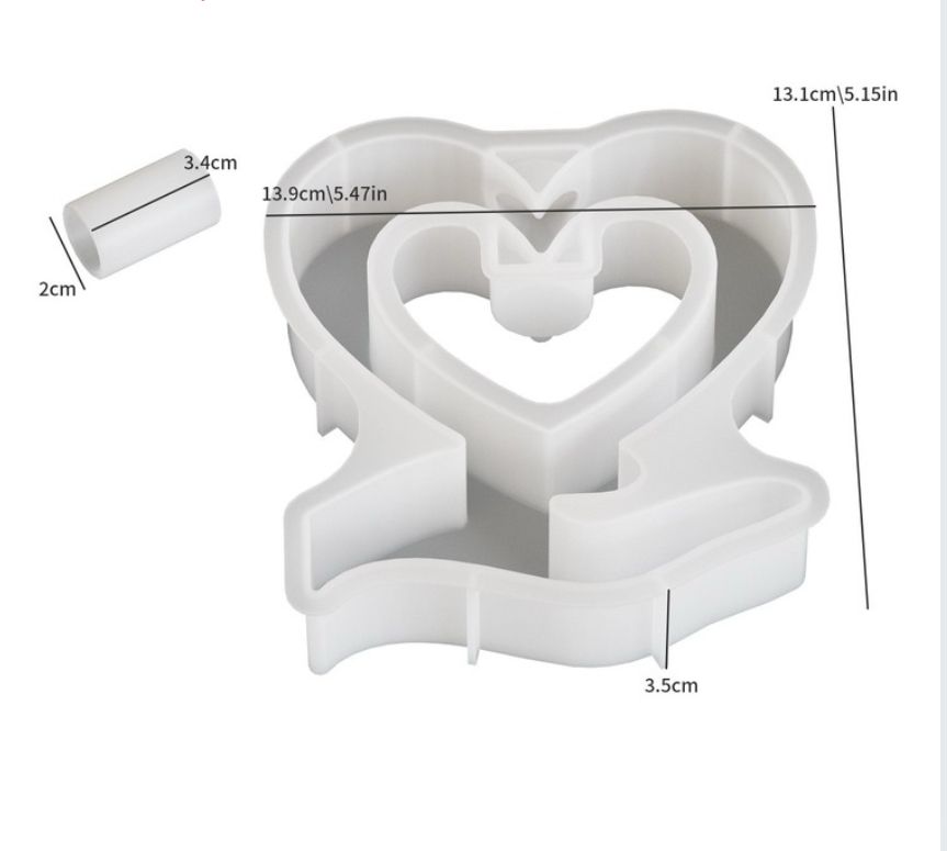 Hand Support Heart Planter Mould - Image 2